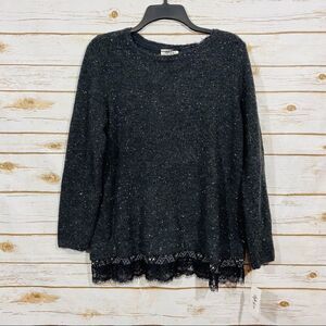 Style & Co woman’s petite medium gray long sleeve sweater top